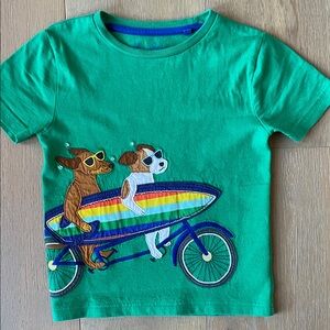 Mini Boden dachshund surfing tshirt, size 4/5